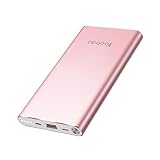 Yoobao Portable Charger 10000mAh Slim Power Bank Powerbank External Cell Phone Battery Backup Charger Battery Pack with Dual Input Compatible iPhone X 8 7 Plus Android Samsung Galaxy More - Rose Gold