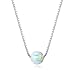 Sterling Silver 6mm Created Opal Choker Necklace - Choose Yellow Gold, Rose Gold, or Rhodium Finish