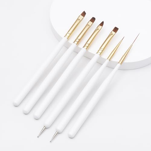 Nail Brushes, Six Painting Instruments on Finger Nails, Fine Threads for Crochet Paint, Manicure for Finger Rubbing Design, Money Lighter, Nail Polish, Polish