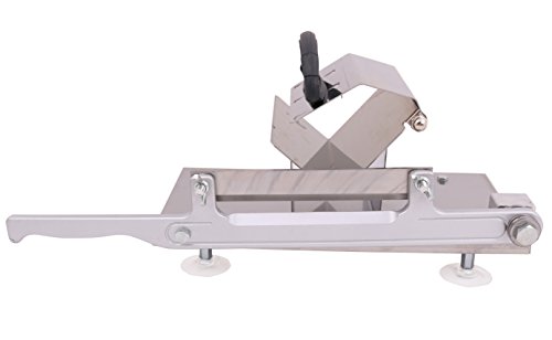 Manual Control Stainless Steel Frozen Meat Slicer Cutting Beef Mutton Potato Vegetable Sheet Cutter Home Kitchen Business Industrial Use (Silver) - Thumbnail 4