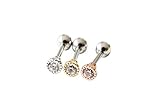 Dainty Cz Tragus Earring,tragus Earring,helix Piercing,11P-00287 (gold)