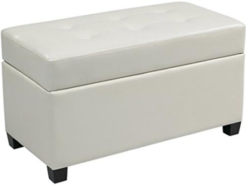 Home Decor White Rectangular Large Storage Furniture Ottoman