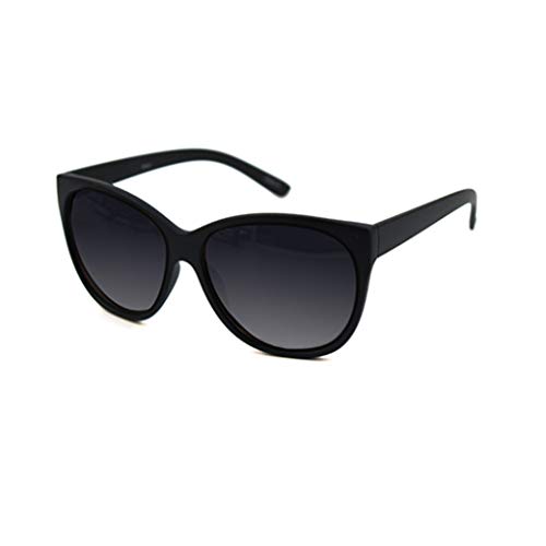 Pop Fashionwear Retro Oversized Cat Eye Poliarized Sunglasses P2431 (Black_1, Smoke)