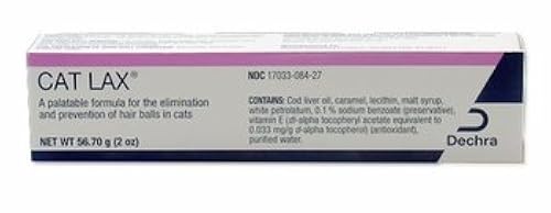 Dechra Cat Lax Hairball Relief - 2oz Formula For Eliminating & Preventing Hairballs In Cats