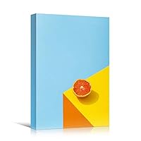 Canvas Wall Art Orange Portrait Chic Citrus Colorful Fruit Kitchen Multicolor Photography - 12x18 inches