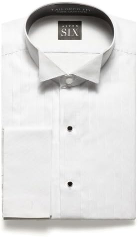 Graham Slim Fit Formal Wing Collar Tuxedo Shirt By After Six from Dessy Group - White - Size 15.5/34-35