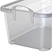 Life Story 6-Pack Stackable Home Storage Box Lidded Containers w/Lids, 55 Qt., Clear