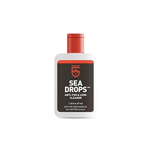 Gear Aid Sea Drops Anti-fog and Cleaner for Dive and Snorkel Masks, 1.25 fl oz