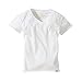 Burt's Bees Baby - Toddler Solid Short Sleeve Reverse Seam V Neck Tee, 100% Organic Cotton (Cloud, 3T)