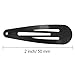 Hotop 50 Pack Snap Hair Clips Hair Barrettes for Women, 50 mm (Black)