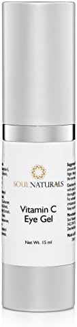 Soul Naturals Vitamin C Eye Gel — Reduces Dark Circles, Puffiness, Fine Lines &amp; Wrinkles — Replenish &amp; Hydrates the Skin — Anti-Aging Formula — 15mL