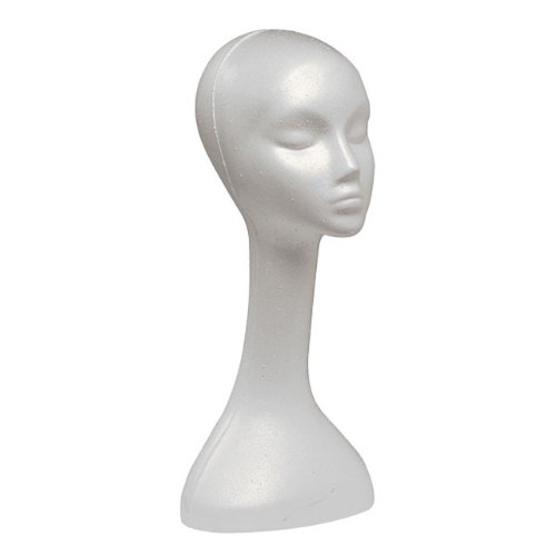 Giell Styrofoam Foam Mannequin Long Neck Wig Head Display