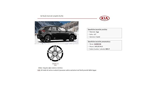 Kia Rio - Juego de 4 ruedas completas de aleación bicolor de ...