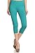 Leggings Depot Capri Solid Leggings, Jade, Plus Size