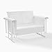 Crosley Furniture Bates Loveseat Glider - White