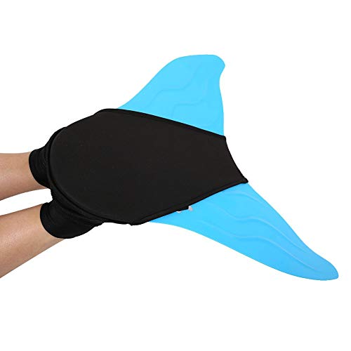 TechCode Swim Fins, Swimming Foot Flipper Mermaid Training Fin Swimming Foot Flipper Diving Feet Watersport Accessories Summer Diving Feet Tail Pool Swim Sets for Adults Teens(Blue) - Thumbnail 3
