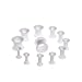 BodyJ4You 12PC Ear Plug Set Thin Silicone Double Flared Flexible Ear Stretching Tunnels Gauges Kit 8G-00G