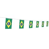 TSMD Brazil Flag, 100 Feet Brazilian Flag National Country World Flags Banner,Party Decorations for Olympics,World Cup,Bar,School Sports Event,International Festival Celebration (8.2" x 5.5'')
