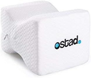 Ostad Memory Foam Knee Pillow | Orthopedic Sleep Aid with Washable Cover for Back Support, Post Pregnancy, Side Sleep, Back Pain | Sciatica Pain Relief Pillow | Medium - Large