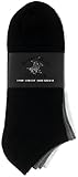 Beverly Hills Polo Club Men's Low Cut Socks 3 Packs in Black White or Assorted (Assorted)