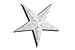 GalaxyArts Paper Star Lantern, 24 Inch Maharani White 3D 5-Point Light-Up Hanging Lamp, Handcrafted Hollow Decoration for Christmas, Weddings, Holidays, Birthday, Indoor Outdoor Party Home Décor