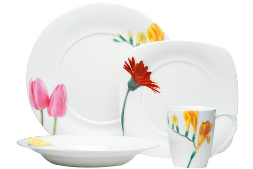 Click Here to See More Images Red Vanilla Dutch Garden 16-Piece Dinner Set