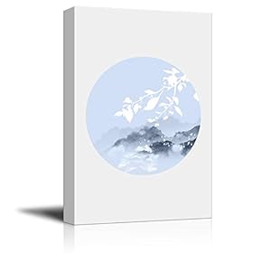 Circular Pattern Landscape Home Artwork for Living Room Bedroom