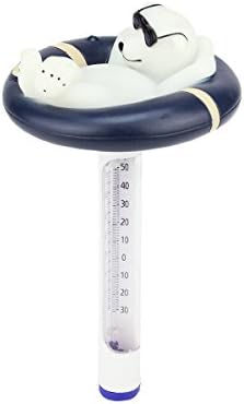 Northlight Polar Bear Floating Swimming Pool Thermometer With Cord, 8.25 High, Navy And White