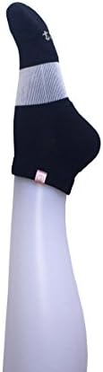 Maternity Compression Socks - Pregnancy Tights &amp; Leggings - Fashionable Ankle Stockings 15-20 mmHg - Prevent Blood Clots, Reduce Swollen Feet, Reduce &amp; Prevent Varicose Veins - Black w/ White - Fits Sizes 6-11