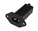 Conntek 301308-FG IEC C14 with Mounting Holes to NEMA 5-15R (U.S. Female Connector) Plug Adapter