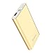 Portable Charger Yoobao Power Bank with Lightning & Micro Dual Input 8000mAh Slim External Battery Pack,Sleek Aluminum Alloy Shell and LED Display Charge for iPhone X 8 7 6 Plus Android Phone-Gold