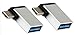 zdyCGTime USB C to USB 3.0 Aluminum Adapter USB A 3.0 Female to 90 Degree 3.1 Type C Male Converter, On The Go(OTG) for Smartphone Flash Drives, Mouse Keyboards and other USB Peripherals Silver 2 Pack primary