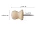 Wood Push Pins,JoyFamily Decorative Thumb Tacks Used on Cork Boards or Maps, Pack of 100PCS (Natural)