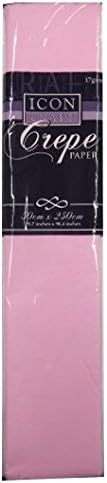 Icon Craft, Large Crepe Paper - Baby Pink - 19.7" x 98.4"