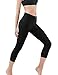 Tesla TM-FYC32-BLK_Medium Yoga Pants High-Waist Tummy Control w Hidden Pocket FYC32