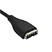 QIBOX Replacement Charging Cable Charger for Fitbit Surge Fitness Superwatch Watch Band Smart Watch Premium Quality One Year Warranty Charge (Black)