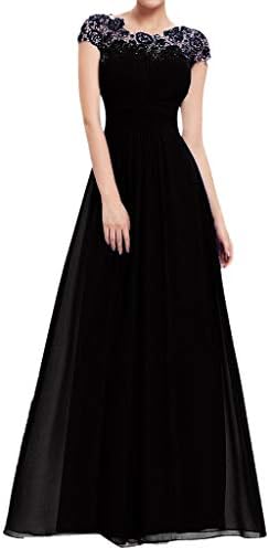Women's Evening Prom Dress,CSSD Ladies' O-Neck Short Sleeve Long Dress Elegant Lace Prom Party Dress for Women