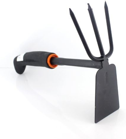 11.2" Plastic Handle 2 in 1 Rake and Hoe Metal Garden Planting Hand Tool Tiller,free Shipping