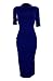 Chellysun Women Striped Half Sleeve Bodycon Dress Slim Fit Midi Dress Clubwear