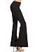 Zoozie LA Women's Bell Bottoms Yoga Stretch Pants High Waist Tie Dye Black L