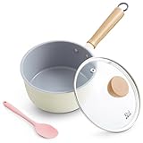 Rockurwok Ceramic Nonstick Sauce Pan with Lid, 1.5