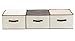 StorageWorks 40 L,Canvas Storage Box with Lid By, Foldable Closet Organizer, Natural, Jumbo, 3-Pack