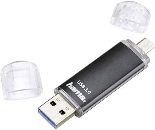 | Pendrive USB-A y Micro-USB Dual de 64 GB, Negro
