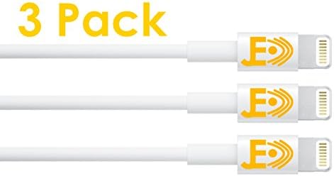 [Apple MFI Certified] iPhone 5 5S 6 6+ Charging Cables-8 Pin to USB Charger Cable-Fits iPad & iPod-Fastest data/sync & charging at the same time-Authentication Chip ensures no error messages (3)