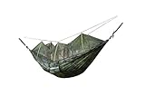 WoneNice Portable Nylon Fabric Travel Camping Hammock with Mosquito Net 8.53 x 4.6 ft + tree straps (Camouflage)