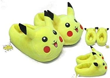 KISPAHN Pikachu Kids/Toddler Plush Slipper - Fit up to 8" Long Yellow