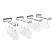 Wallniture Chiraz Stemware Wine Glass Rack Wall Mountable Wrought Iron Black 11 Inch Set of 4