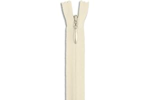 SHERIFFDRINK 24 Inch Nylon Invisible Zipper for Sewing, DIY Crafts Dresses Skirts Pillows - Conceal Nylon Coil Zipper for Tailoring and Home Decor (Natural)