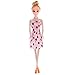 Total 56pcs - 7 Pack Barbie Clothes Dresses Accessory Party Grown Outfits Barbie Fashionista + 49pcs Barbie Accessories Shoes Bags Necklace Mirror Hanger Tableware for Barbie Doll Girl Birthday Gift