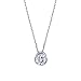 UMODE Jewelry Solitaire Bezel Set Diamond Necklace with 1 Carat Round Clear Cubic Zirconia CZ Diamond 18